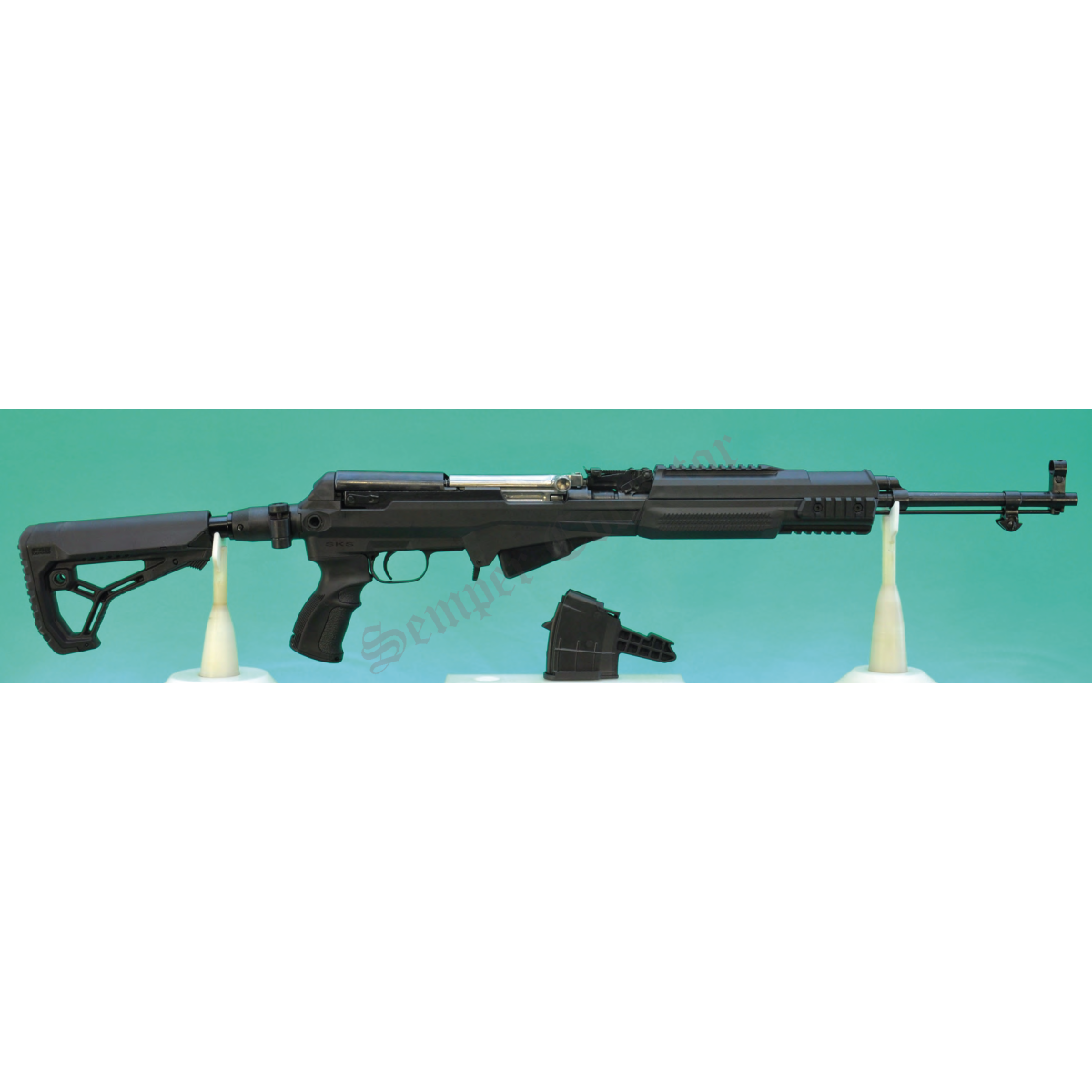 Simonov SKS semi-automatic rifle on Fab Defense tactical chassis (Mint ...